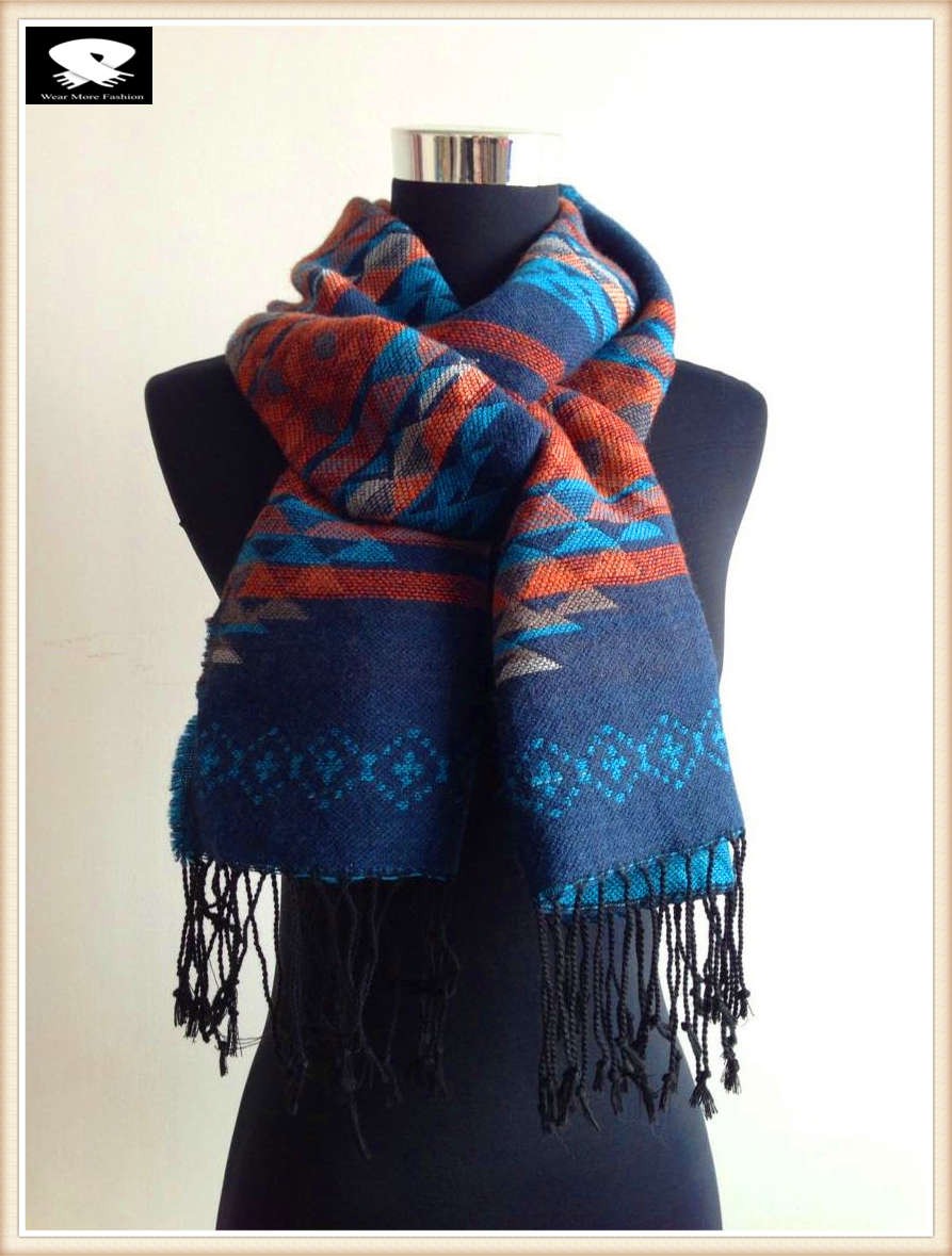 Acrylic scarf for cold winter, china scarf factory
