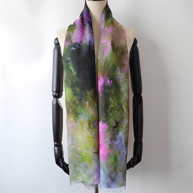 Digital print silk scarf manufacturer custom silk and merino wool scarf shawls