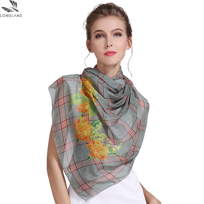 Custom digital printed shawl scarf in our china scarf factory