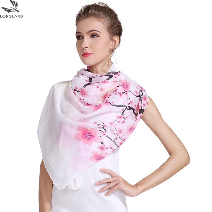 Luxury mixed silk digital printed shawl scarf in our china scarf factory