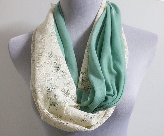 Infinity scarves with beautiful laces