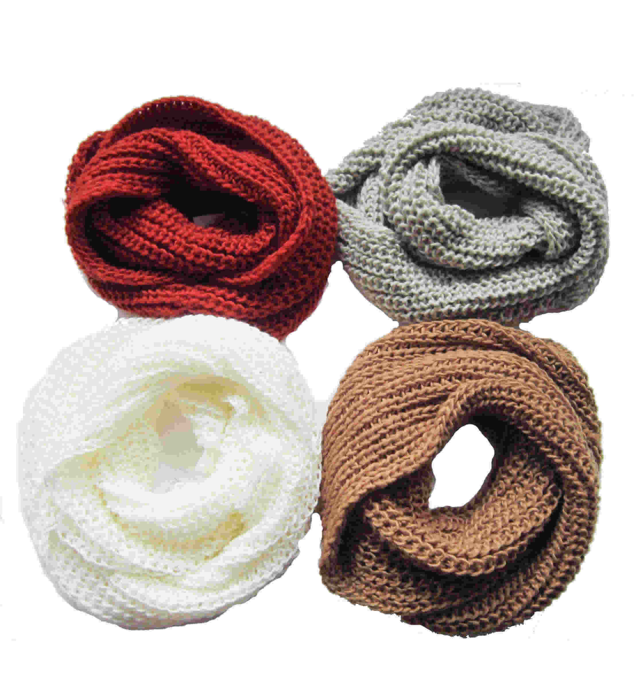 Solid color infinity scarves