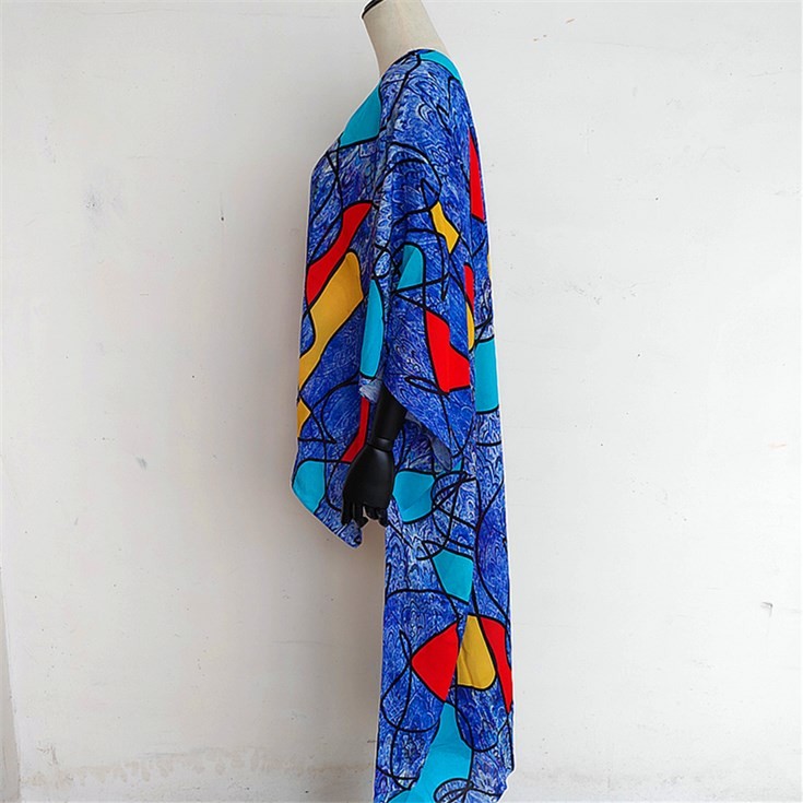 Custom kimono maker digital print photos on modal and silk shawl scarf