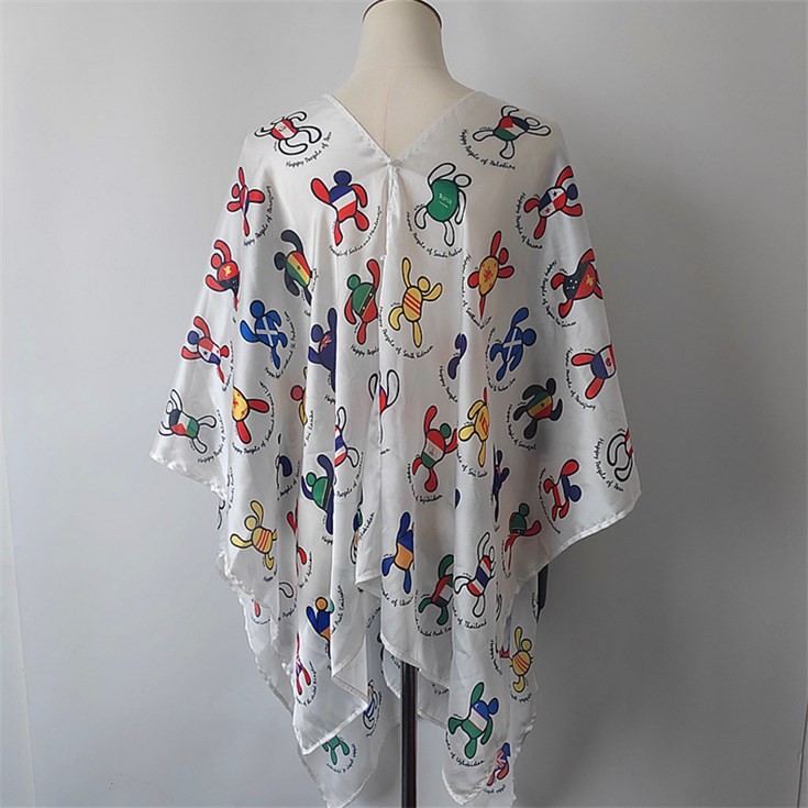Custom kimono maker sublimation printed beachwear shawl