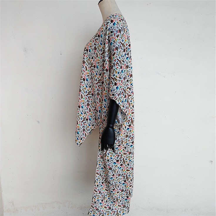 Custom kimono maker supply with the kimono and scarf printing service