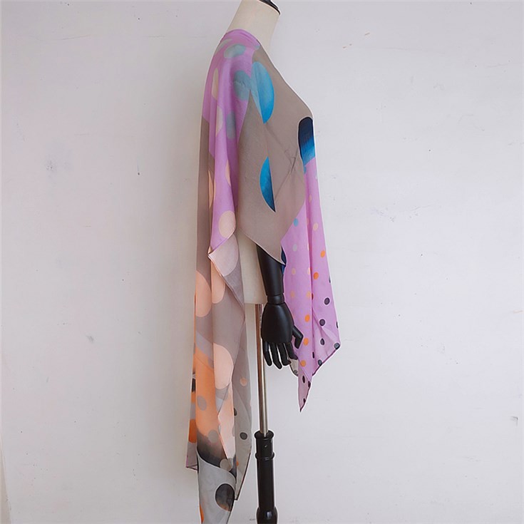 Scarf manufacturer custom printed made kimono shawl scarf with 100 modal twill