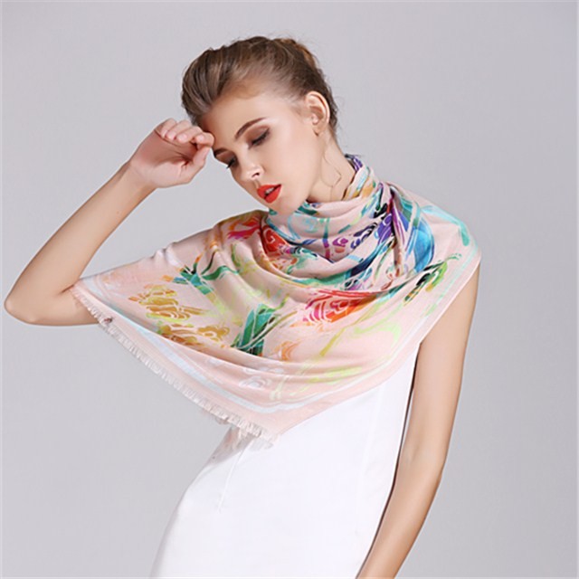 China scarf factory custom photo printed linen scarf