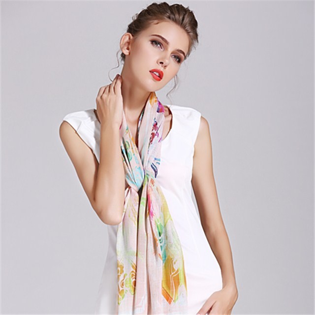 China scarf factory custom photo printed linen scarf