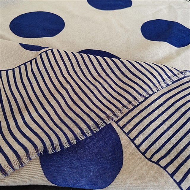 Scarf factory custom polka dots designs printed modal and silk scarf