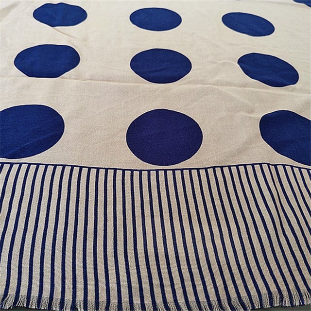 Scarf factory custom polka dots designs printed modal and silk scarf