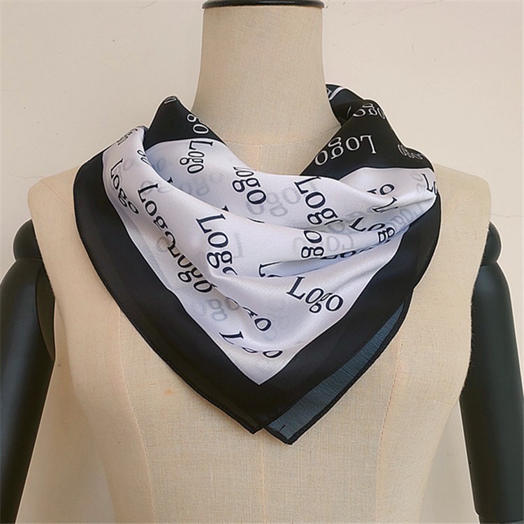 Custom photo and company logo scarf