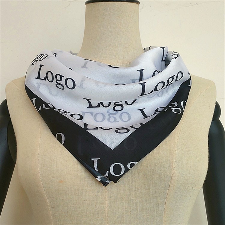 Scarf factory custom logo silk scarf wholesale scarf printing