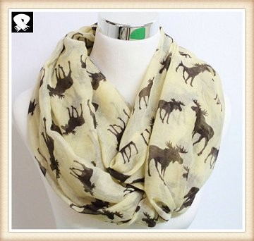 Antelope polyester scarf, scarf factory