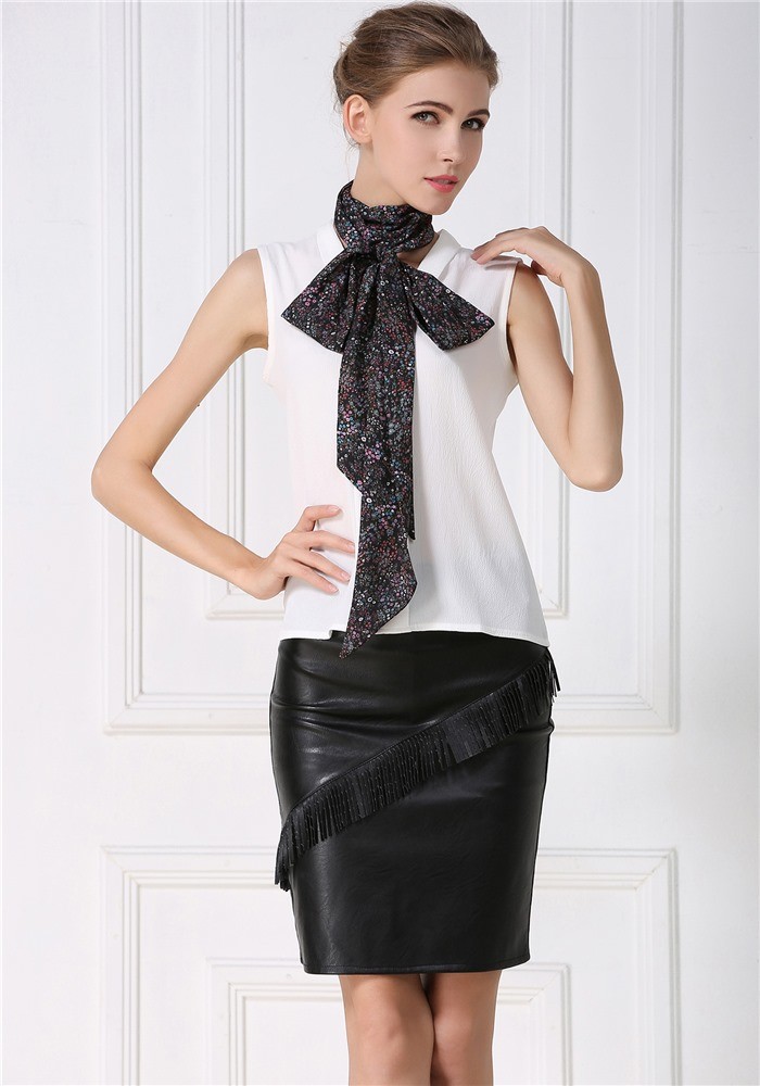 China scarf factory, floral printed skinny scarf