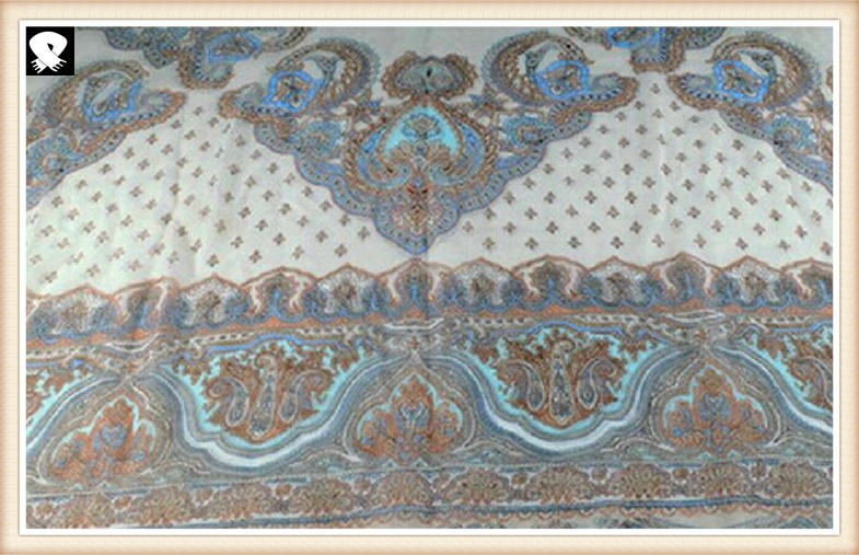 Colorful paisley polyester scarf with more colors