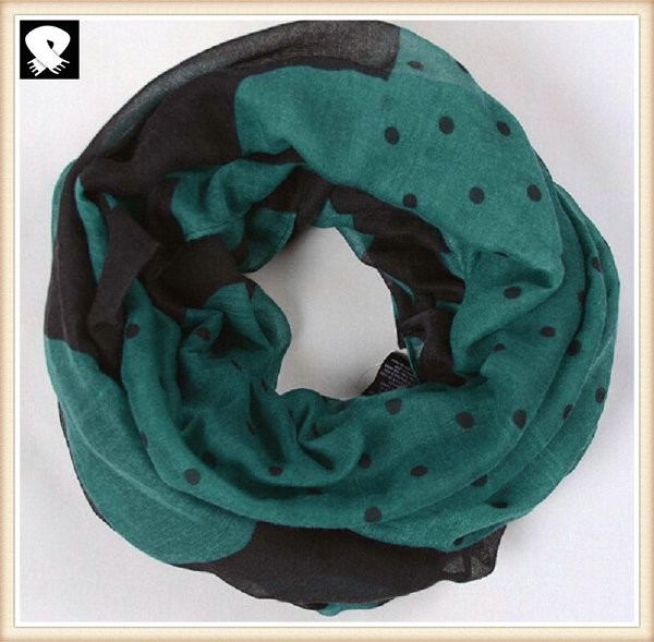 Polka dots infinity scarves, more custom colors