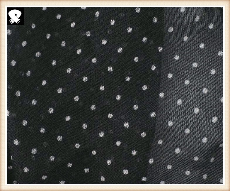 Polka dots polyester scarf in china scarf factory