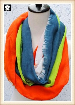 Scarf factory, vivid color infinity scarves