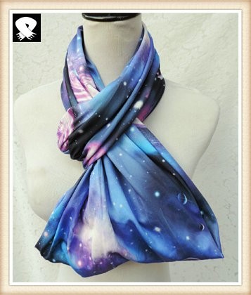 Scarf factory with the firmament polyester scarf