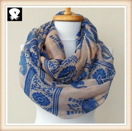 Scarf factory with the paisley and elephants scarf