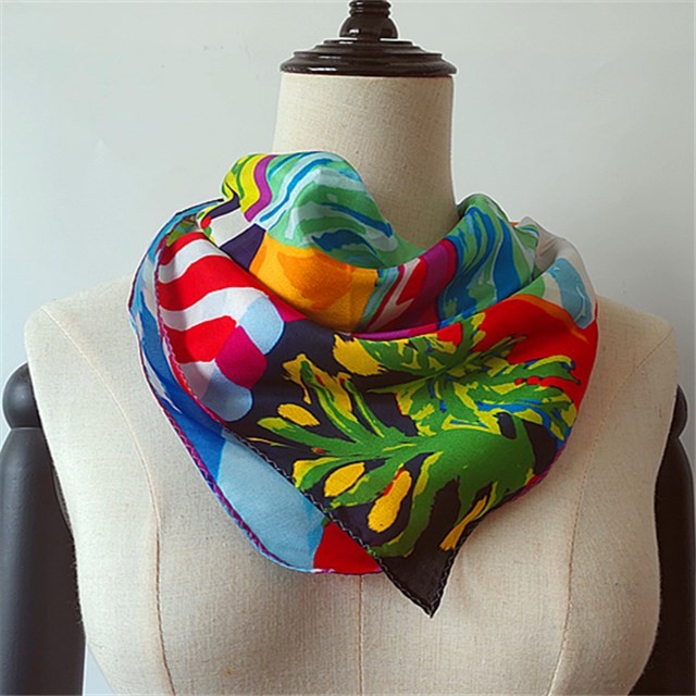 China scarf factory and scarf supplier china custom silk scarf bandanna