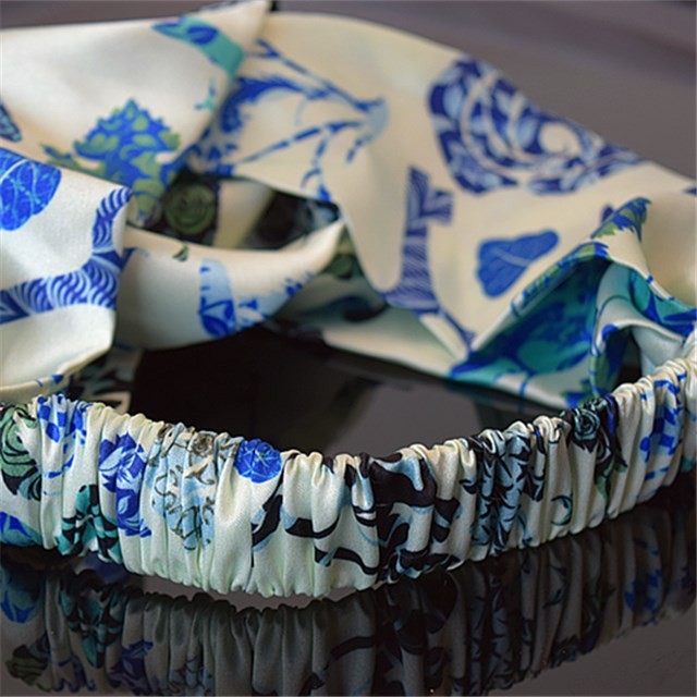 Customized designs digital printed headband in china scarf factory