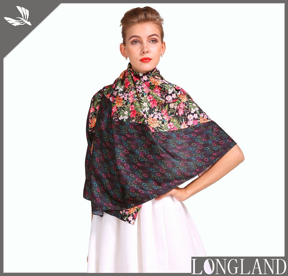 Digital scarf factory printed chiffon shawls