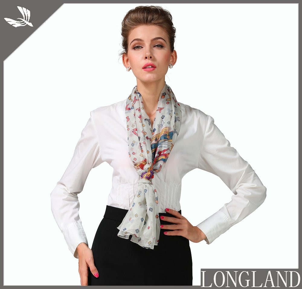 Elegant digital printed chiffon scarves for women