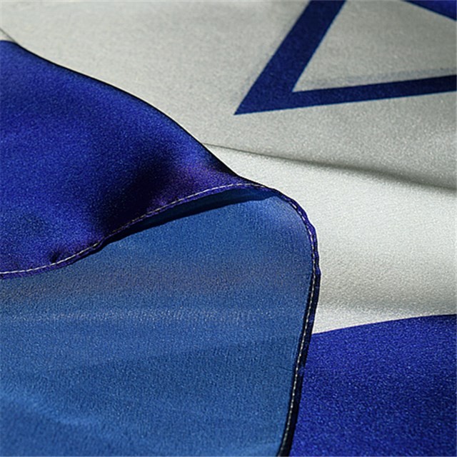 New silk scarf factory sublimation printed Israel flag scarf