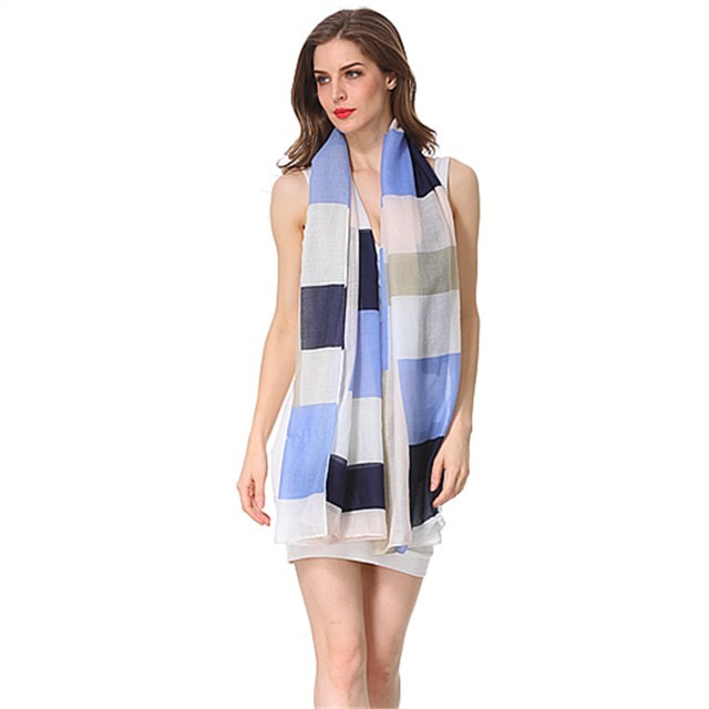 Scarf factory colorful checks ladies scarves