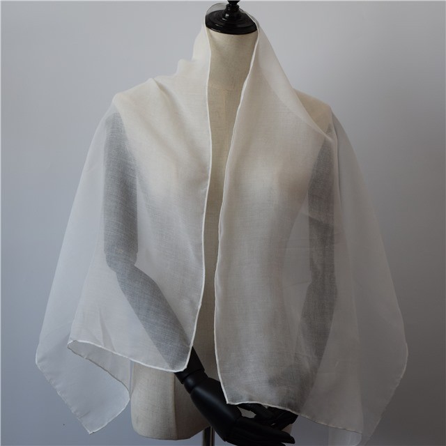 Scarf factory white polyester scarf for dying