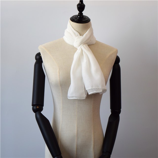 Scarf factory white polyester scarf for dying