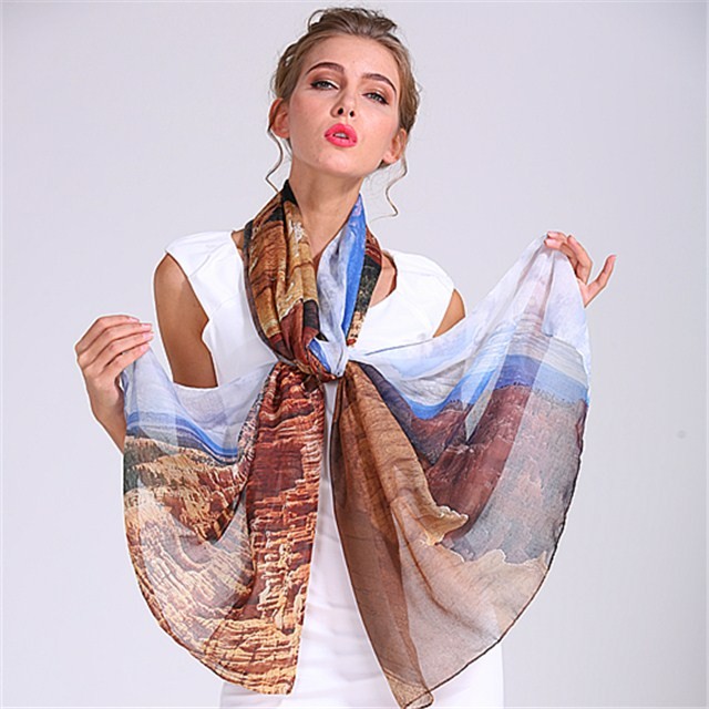 Sublimation polyester scarf in our factory