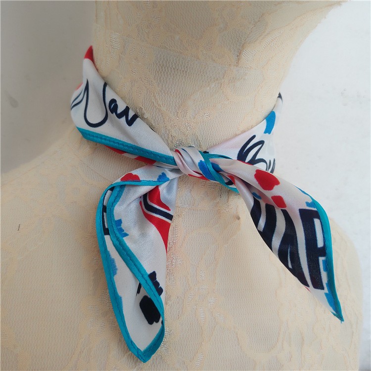 Custom silk hair scarves printing with logo gift