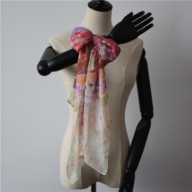 Silk scarf factory custom photo printed scarf