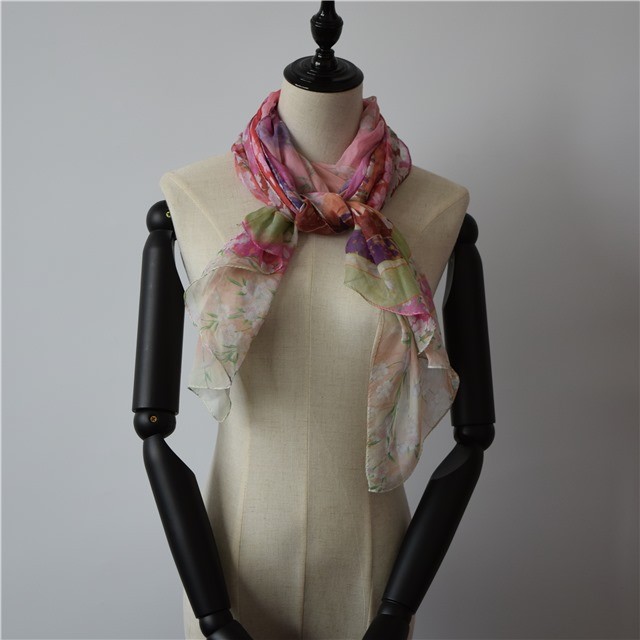 Silk scarf factory custom photo printed scarf