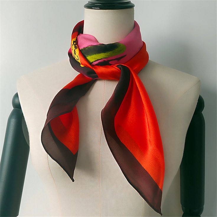 Silk scarf manufacturer custom silk head scarves with logo