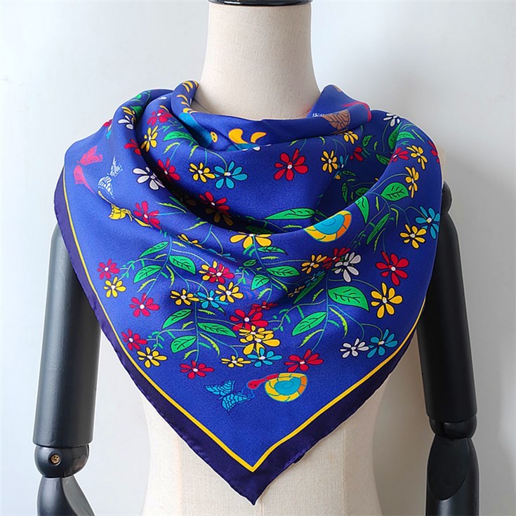 Silk scarf manufacturer digital printed 14 mm silk twill bandana