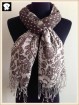 Long fringes paisley acrylic scarves