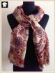 Paisley acrylic scarf with silver lurex