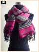 Pink geo acrylic scarf, china scarf factory