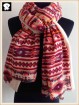 Pink geo arylic scarf with super soft handle