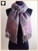 Colorful paisley polyester and acrylic scarf