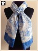 Blue florals cotton scarf, more custom colors