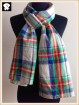 Coloful checks cotton scarf, china scarf factory