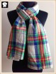 Coloful checks cotton scarf, china scarf factory