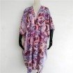 Kimono maker digital printed custom kimono robe dress with cotton and linen