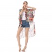 Custom kimono maker digital printed casual open front cardigan