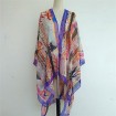 Custom kimono maker digital printing custom 100% pure silk chiffon kimono jacket