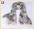 Birds printed polyester scarf, china scarf factory